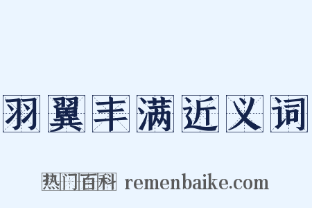 羽翼丰满近义词是什么意思的图片